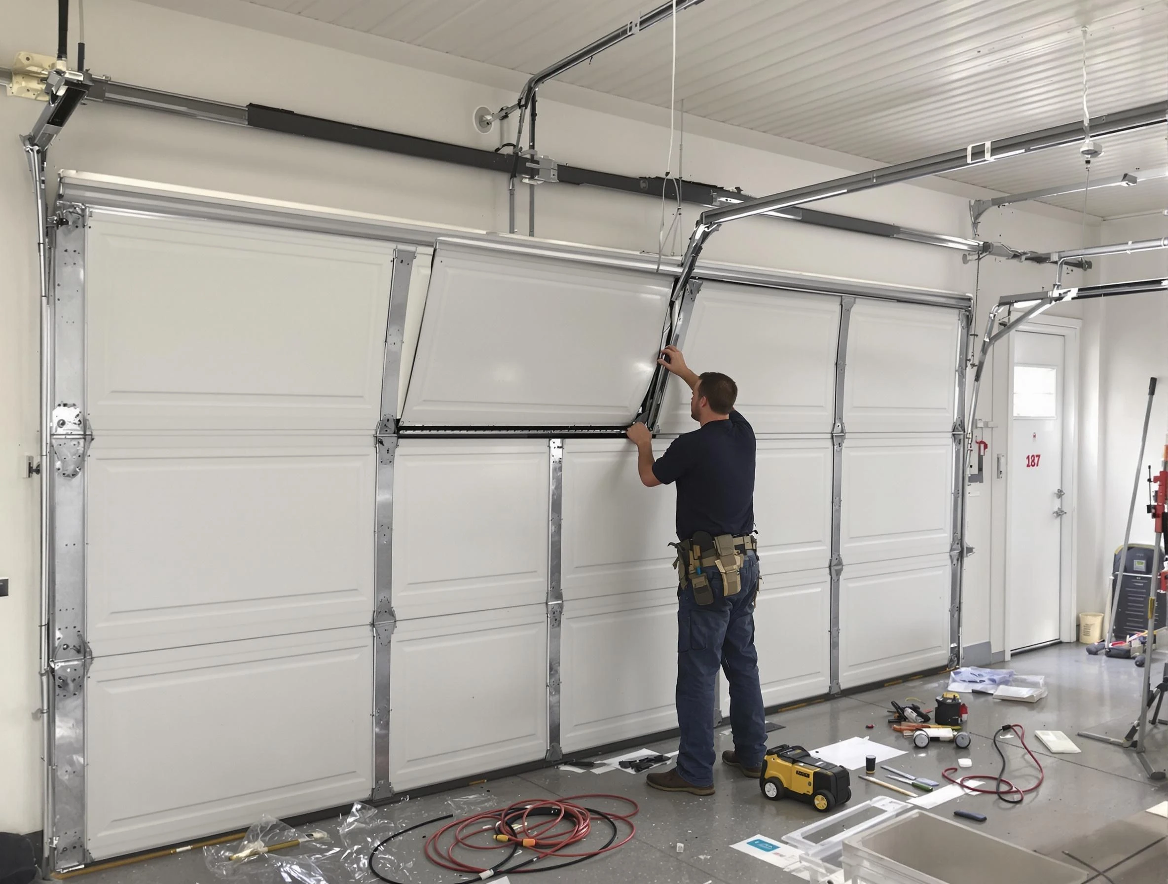 Garage Door Section Replacement in Richland