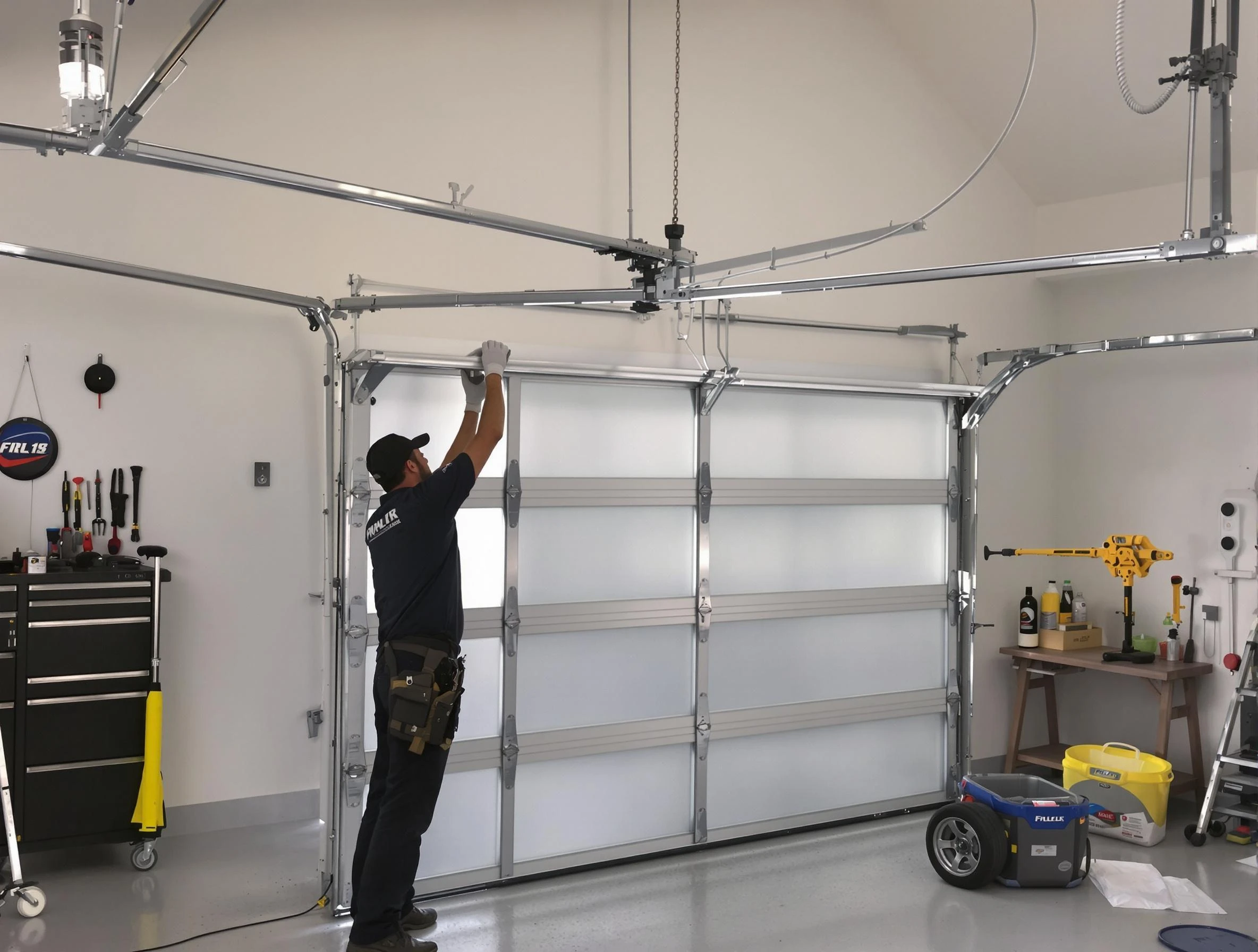 Richland Garage Door Repair certified team performing precision garage door installation in Richland