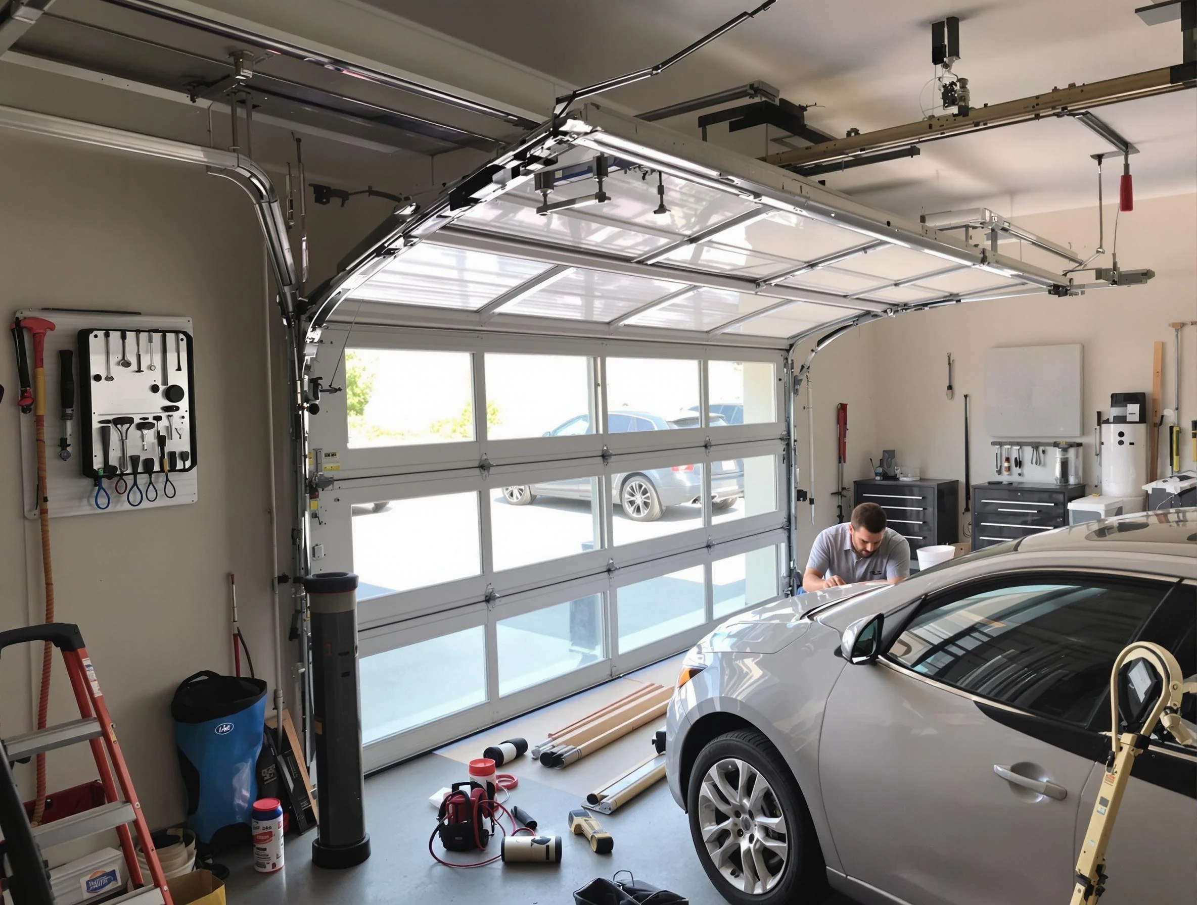 Garage door noise reduction service by Richland Garage Door Repair in Richland