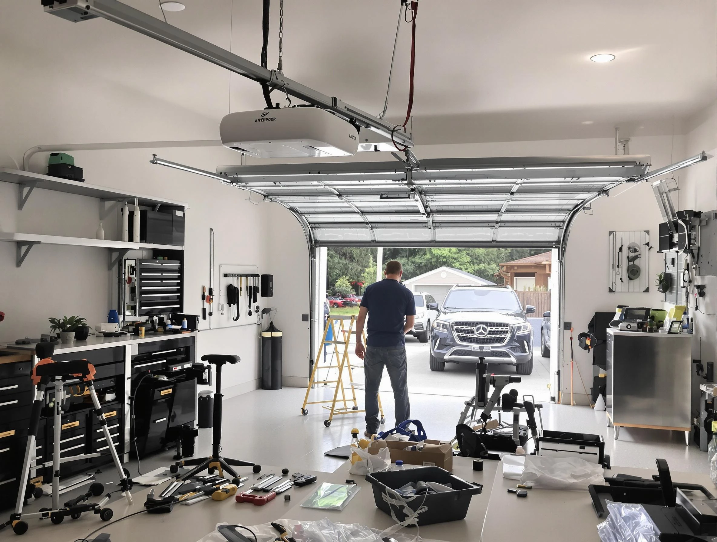 Garage door opener installation by Richland Garage Door Repair in Richland